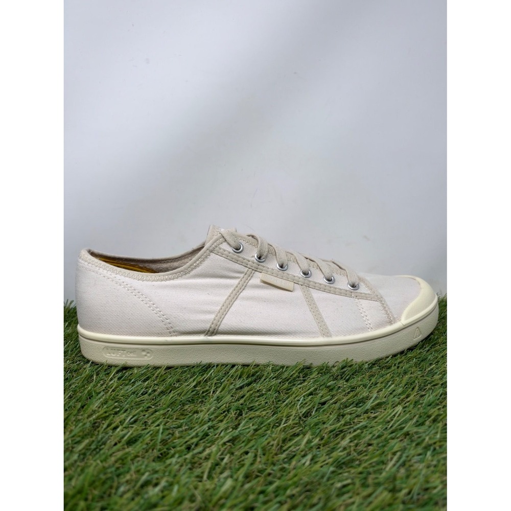 Keen Eldon Shoes Mens 13 White Canvas Sneakers Casual Walking Comfort Cushion